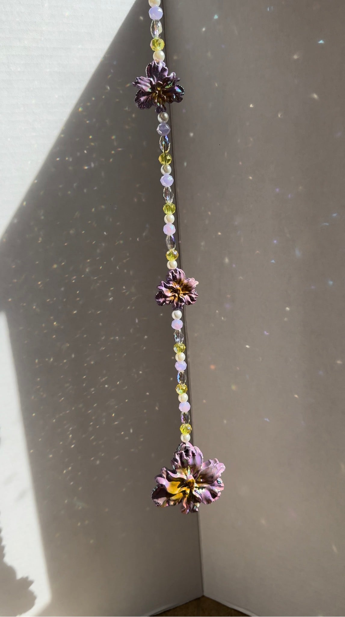 Iridescent Garden Iris Suncatcher