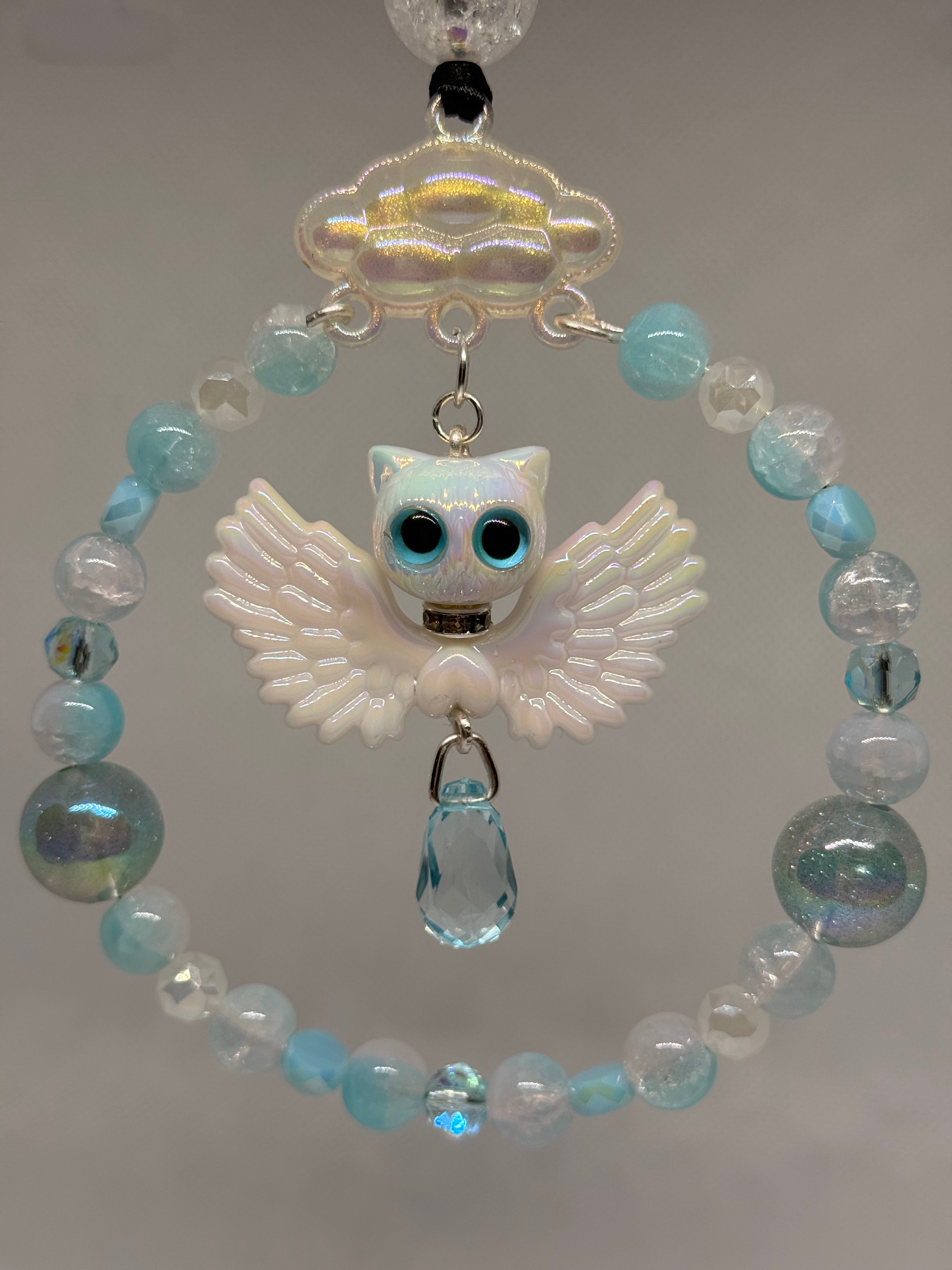 Angel Winged Cat Car Charm
