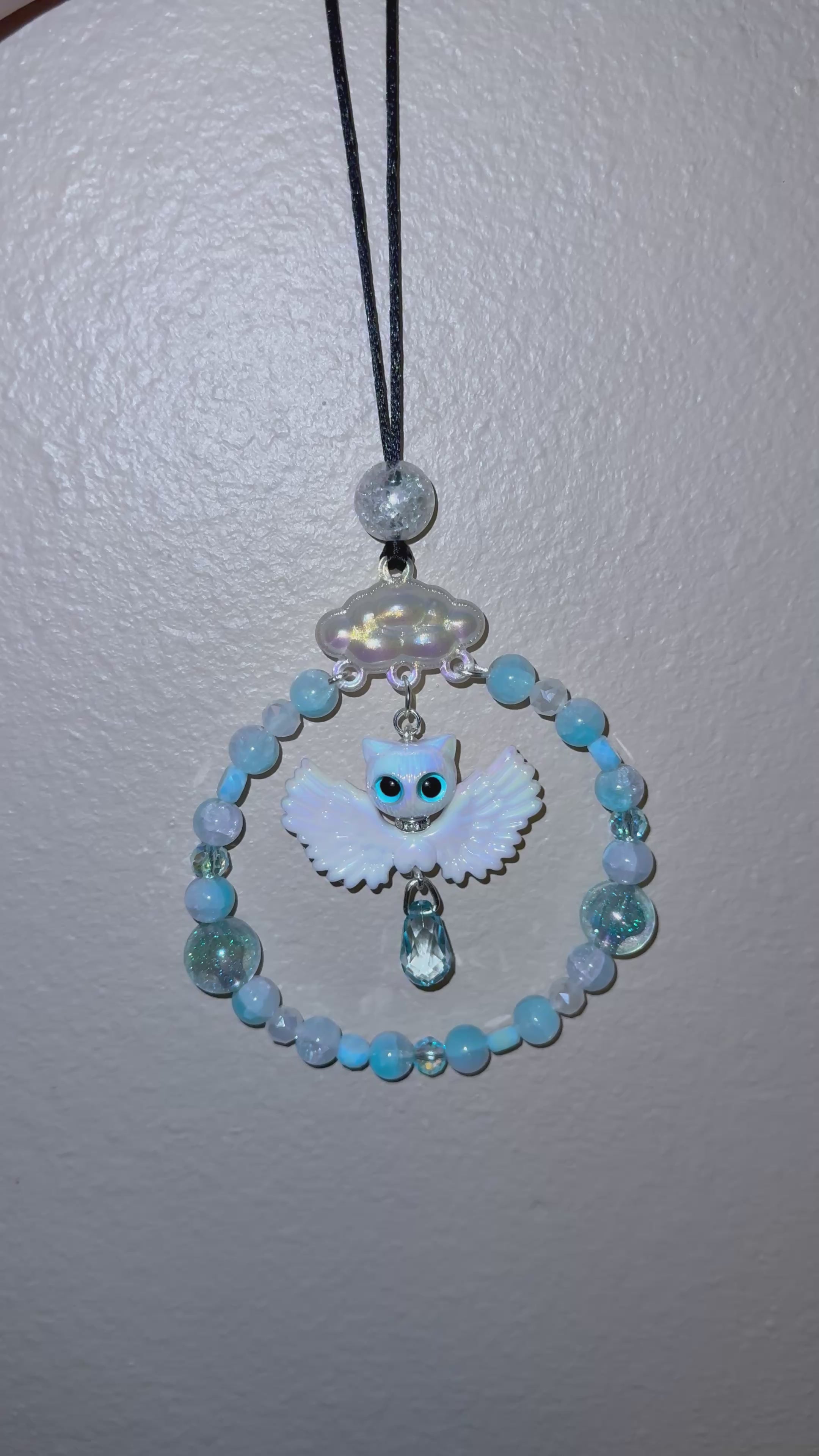 Angel Winged Cat Car Charm