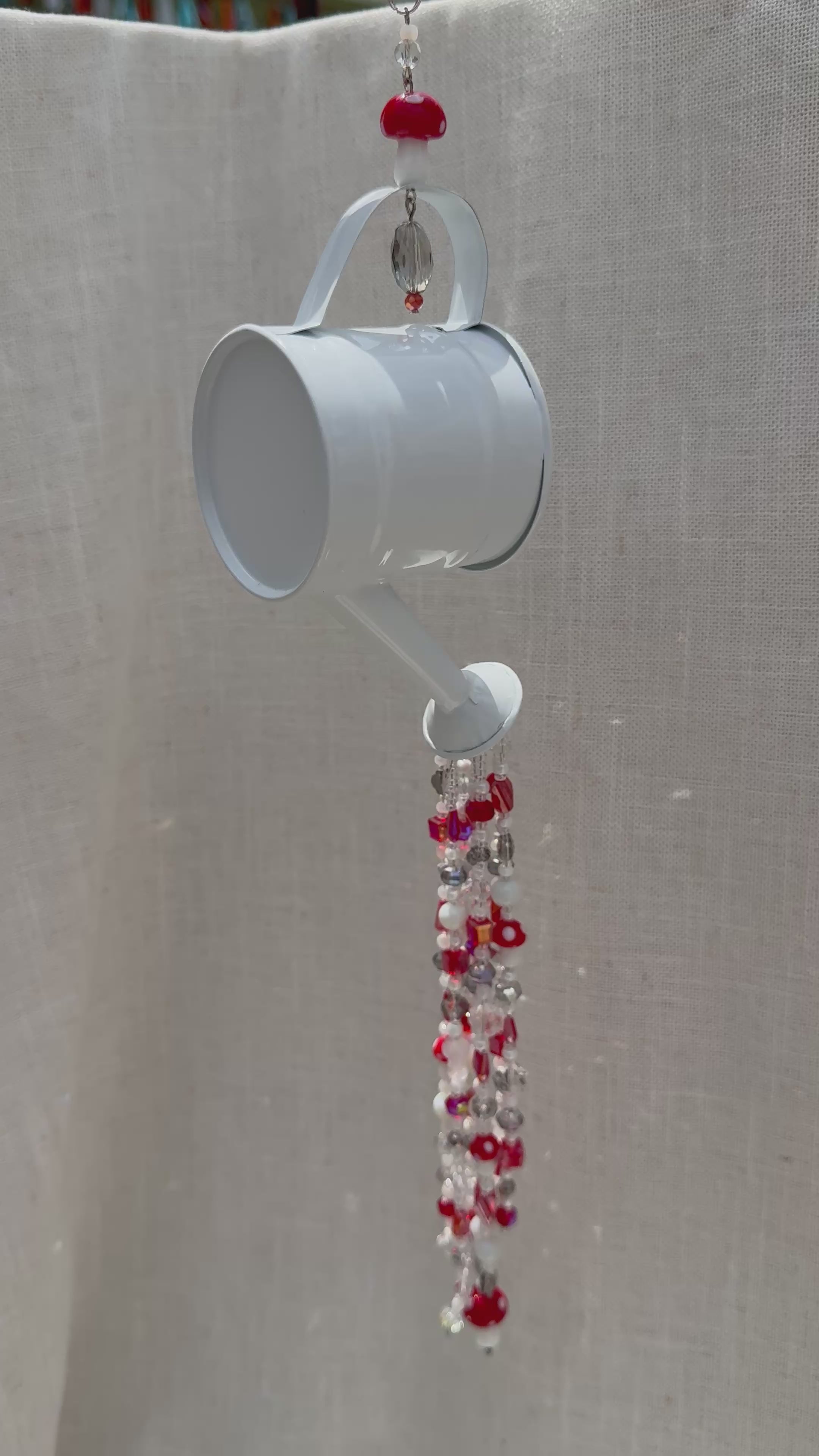 Mushroom Watering Can Suncatcher